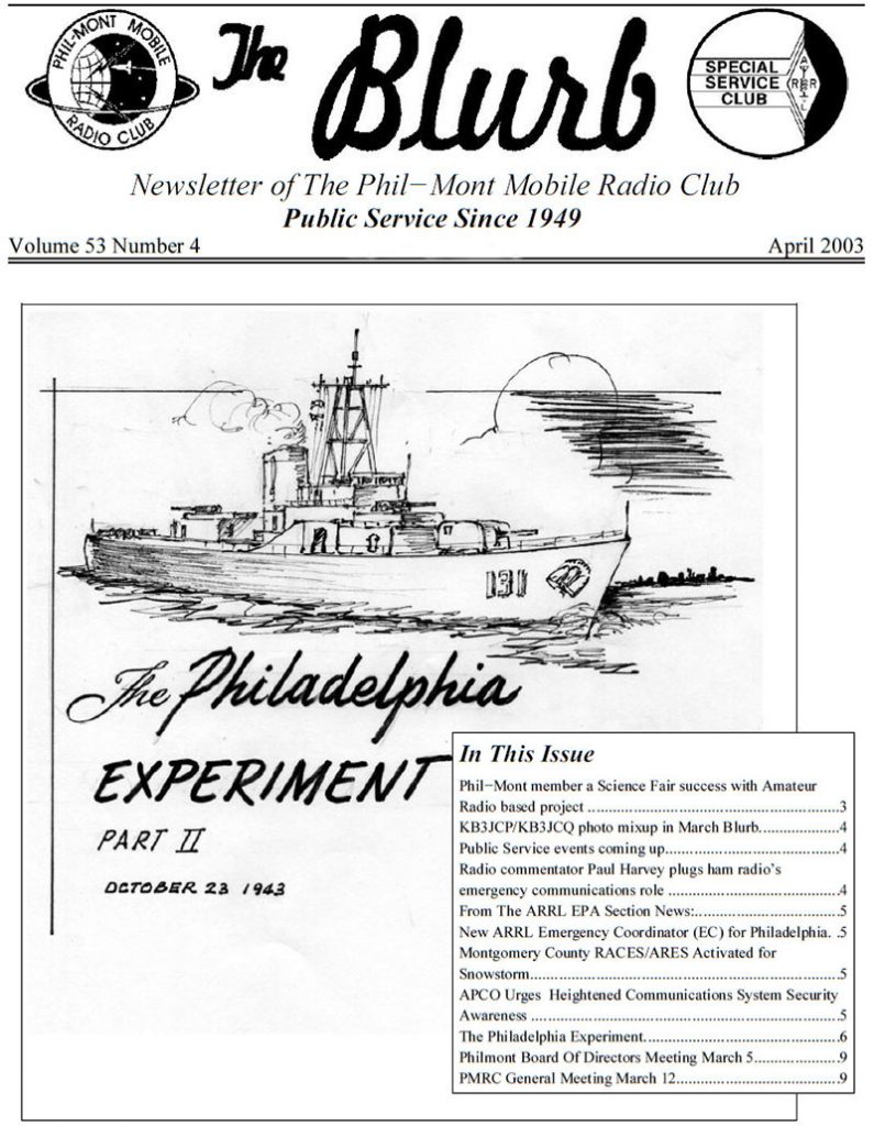 USS Hammann DE−131 (The Philadelphia Experiment) By Sam Kuncevich The