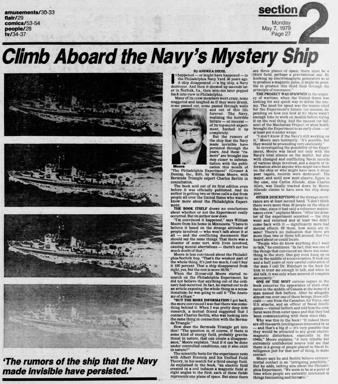 Philadelphia Daily News (May,7,1979) The Philadelphia Experiment From AZ